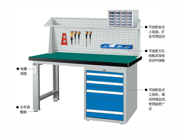 1绿色耐冲击工作桌